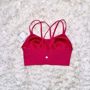 Raspberry Coulis Like a Cloud Ribbed Longline Bra *Light Support Lululemon
